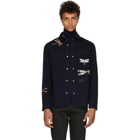 Valentino Blue Dragon Fly Shirt Jacket