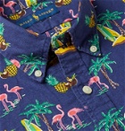 Polo Ralph Lauren - Slim-Fit Button-Down Collar Printed Cotton Oxford Shirt - Blue