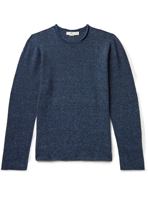 Photo: Inis Meáin - Linen and Cotton-Blend Sweater - Blue