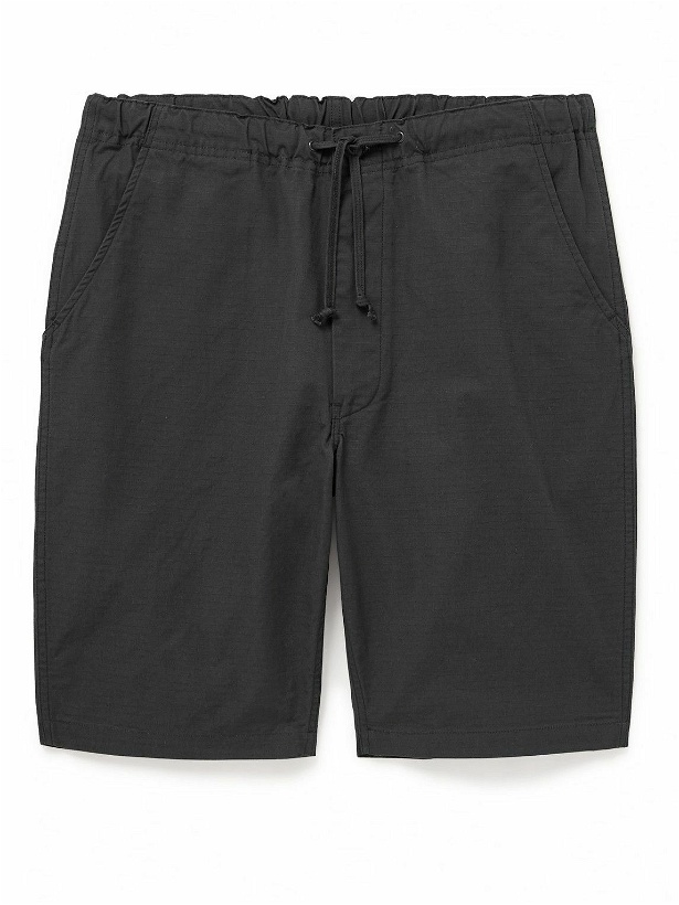 Photo: OrSlow - Straight-Leg Cotton-Ripstop Drawstring Shorts - Black