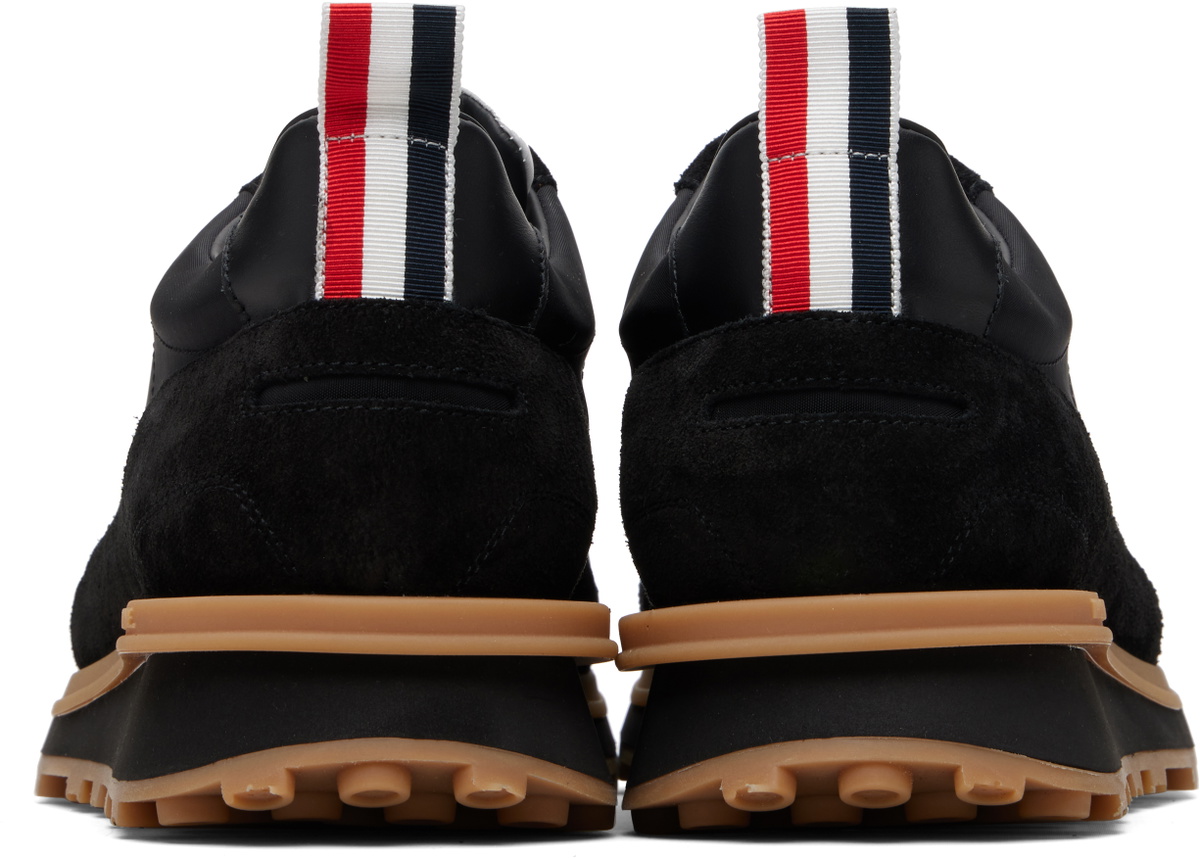 Thom Browne Black Tech Nylon Alumni Sneakers