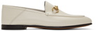 Gucci White Brixton Loafers