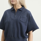 Beams Boy Women's Half Zip Sweater in Navy