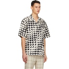 Marni Off-White and Black OP Heart Short Sleeve Shirt