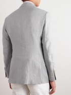 Brunello Cucinelli - Slimn-Fit Linen Suit Jacket - Gray