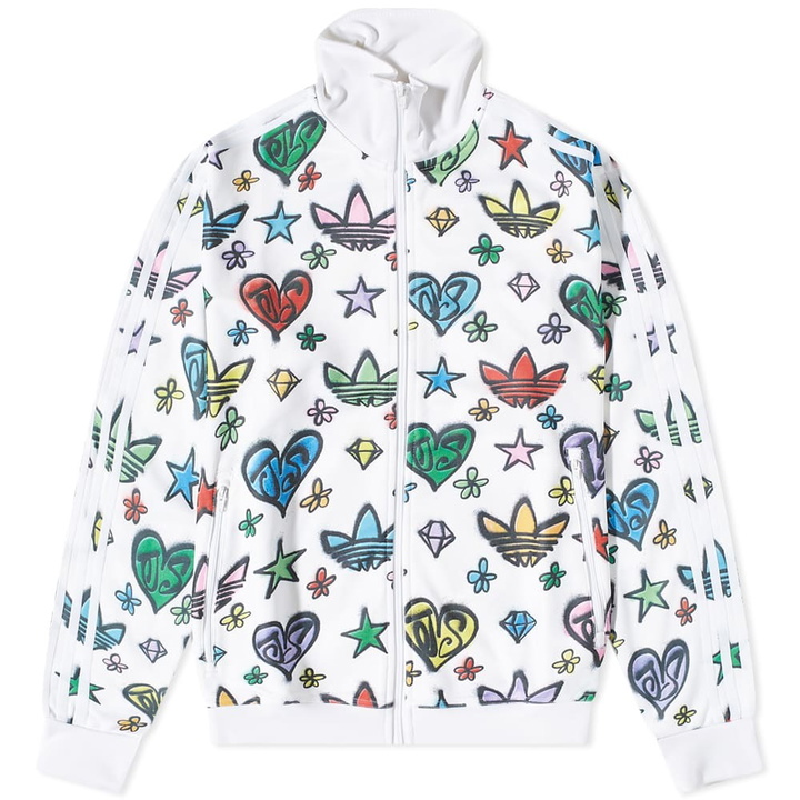 Photo: Adidas x Jeremy Scott Mono Fire Track Top in White