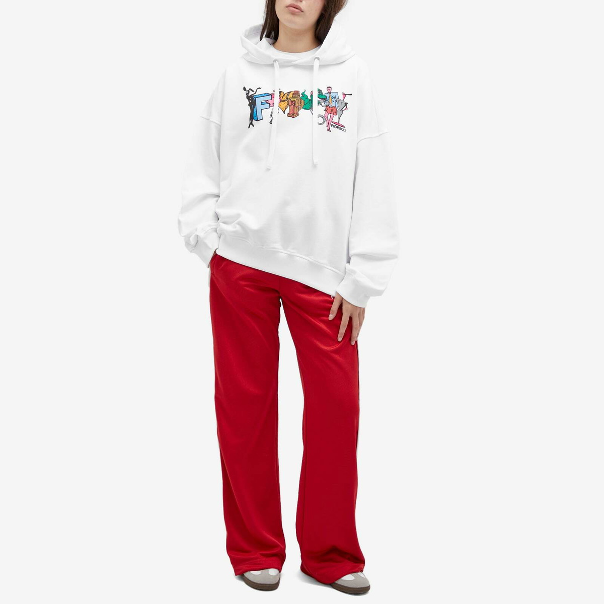 Fiorucci Women's Toon Print Hoodie in Off White