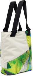 Y-3 Off-White & Yellow Printed Tote