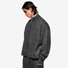 MKI Men's Mohair Blend Knit Track Jacket in Charcoal