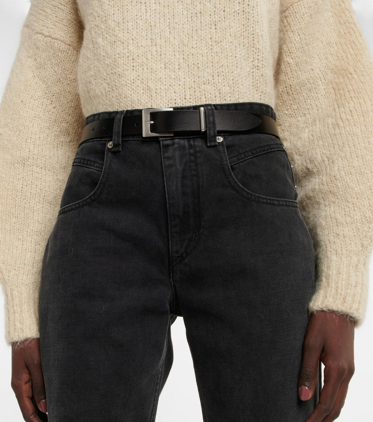 【関税込み】Isabel Marant ブラック Ilirya ベルト Isabel Marant - Ilirya leather belt Isabel Marant