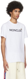 Moncler White Flocked T-Shirt