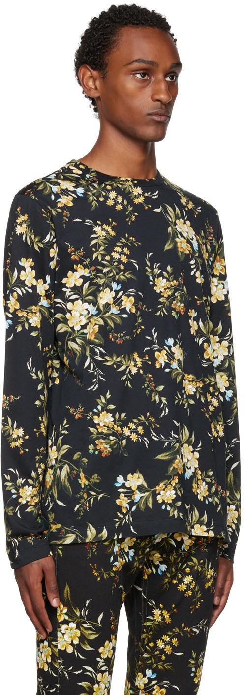 Erdem Black Victor Long Sleeve T-Shirt