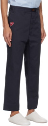 Vivienne Westwood Navy Embroidered Trousers