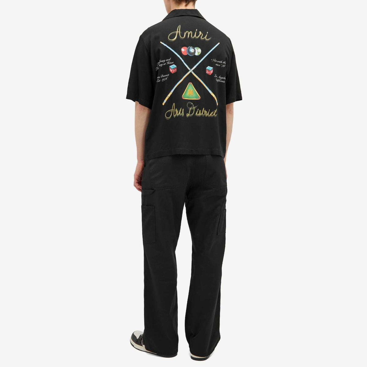 AMIRI Men's Pool Cue Bowling Shirt in Black
