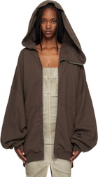Rick Owens DRKSHDW Gray Temple Mountain Hun Hoodie