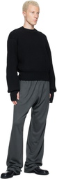 Rier Black Roundneck Utility Sweater