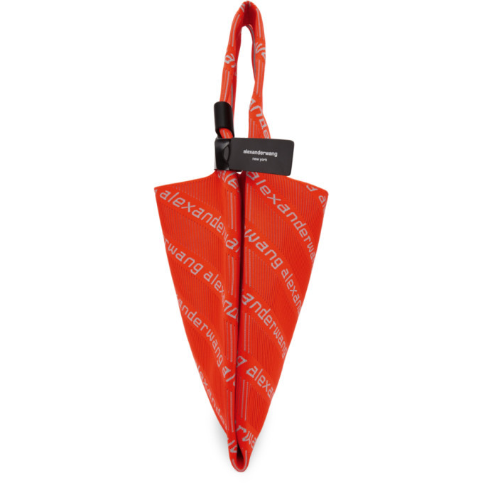 Alexander Wang Orange Logo Jacquard Shopper Tote Alexander Wang