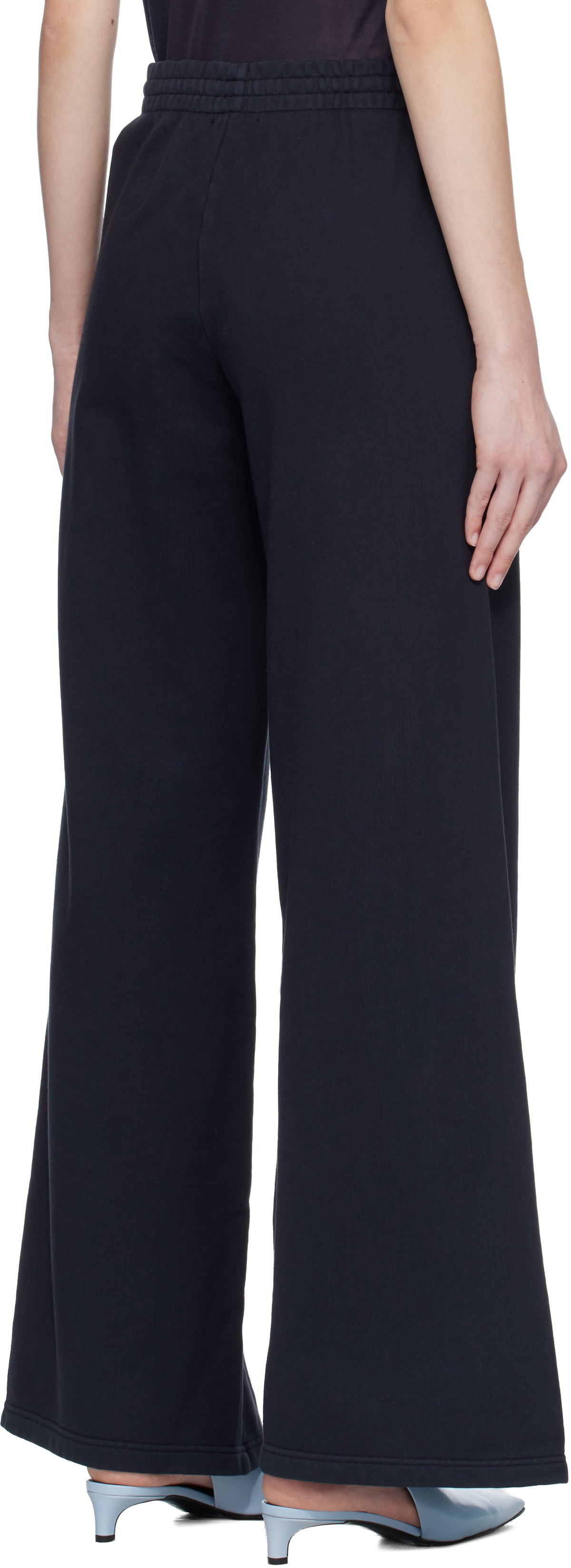 ANINE BING Black Kacey Monogram Sweatpants