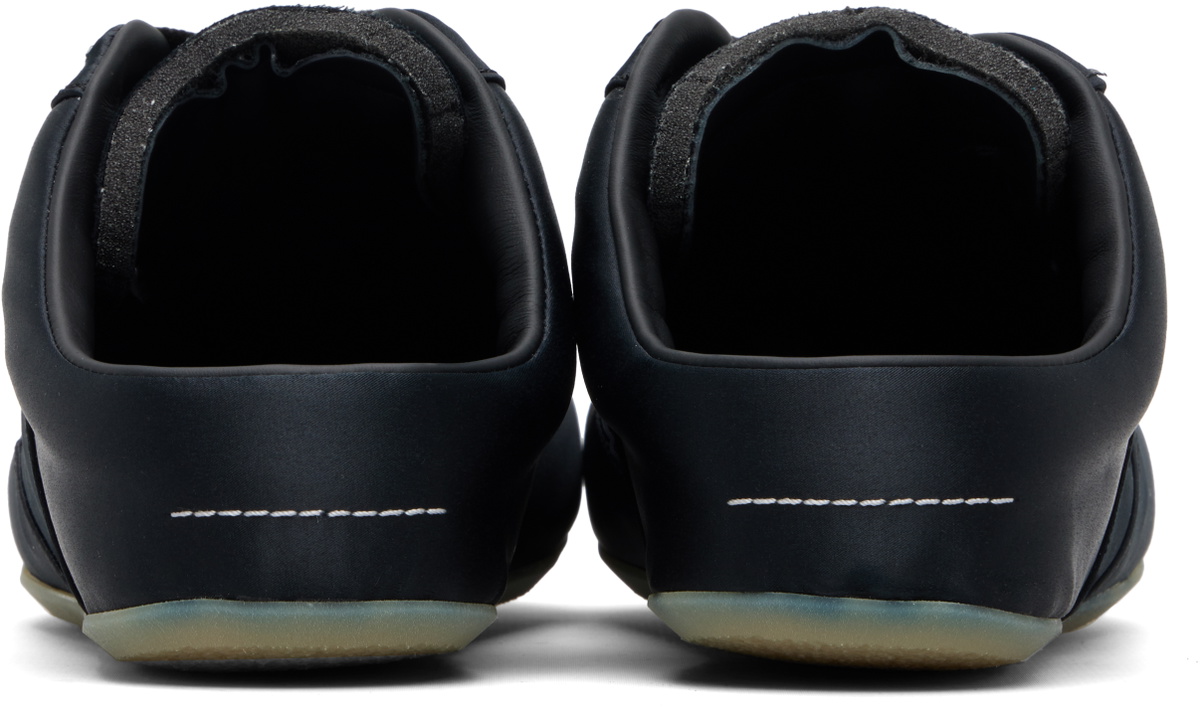 MM6 Maison Margiela Black Satin Factory Sneakers