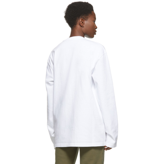 Heron Preston White Heron Times Long Sleeve T-Shirt Heron