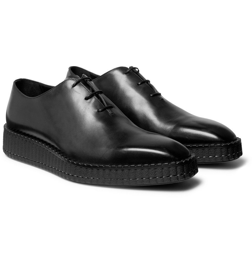 Photo: Berluti - Alessandro Exaggerated-Sole Leather Oxford Shoes - Black