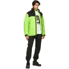 Psychworld Green and Black Logo Puffer Jacket