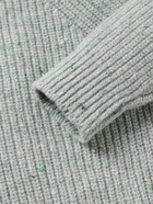 Inis Meáin - Boatbuilder Ribbed Donegal Merino Wool and Cashmere-Blend Rollneck Sweater - Blue