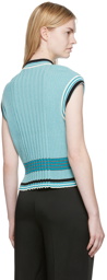 Victoria Beckham Blue Rib Sweater