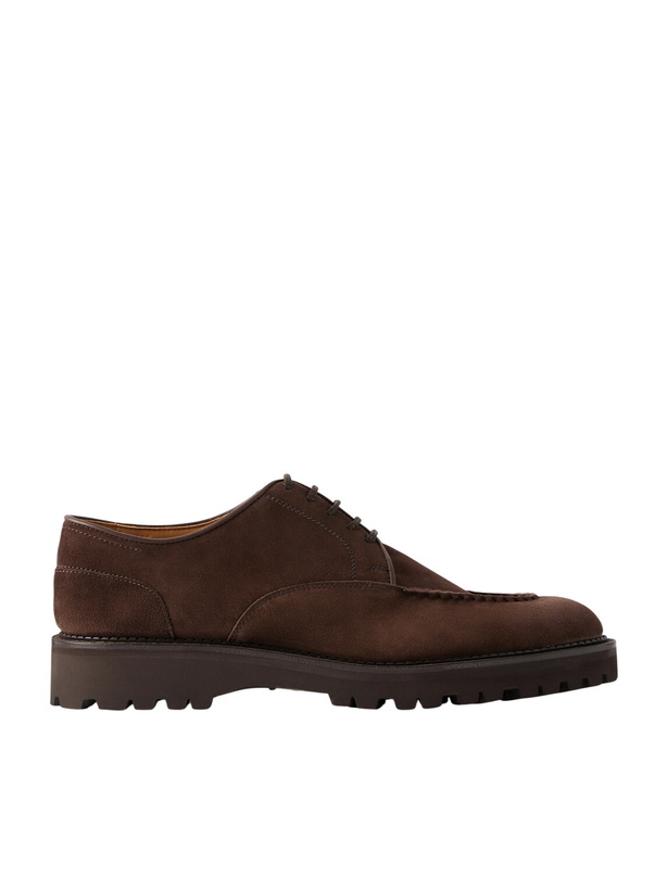 Photo: John Lobb - Land Suede Derby Shoes - Brown