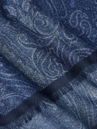 Etro - Paisley-Print Fringed Modal and Cashmere-Blend Scarf