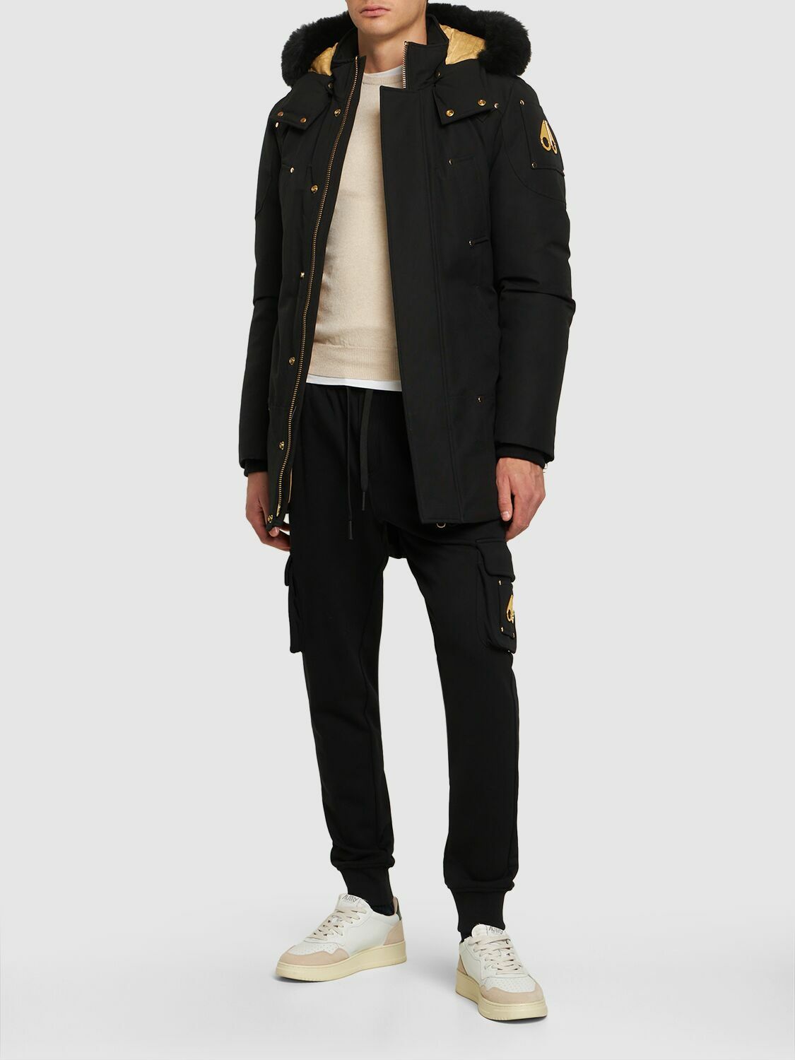 美品 MOOSE KNUCKLES STAG LAKE PARKA 黒 M Moose Knuckles Stag Lake Fox Shearling-Trim Down Parka | Saks