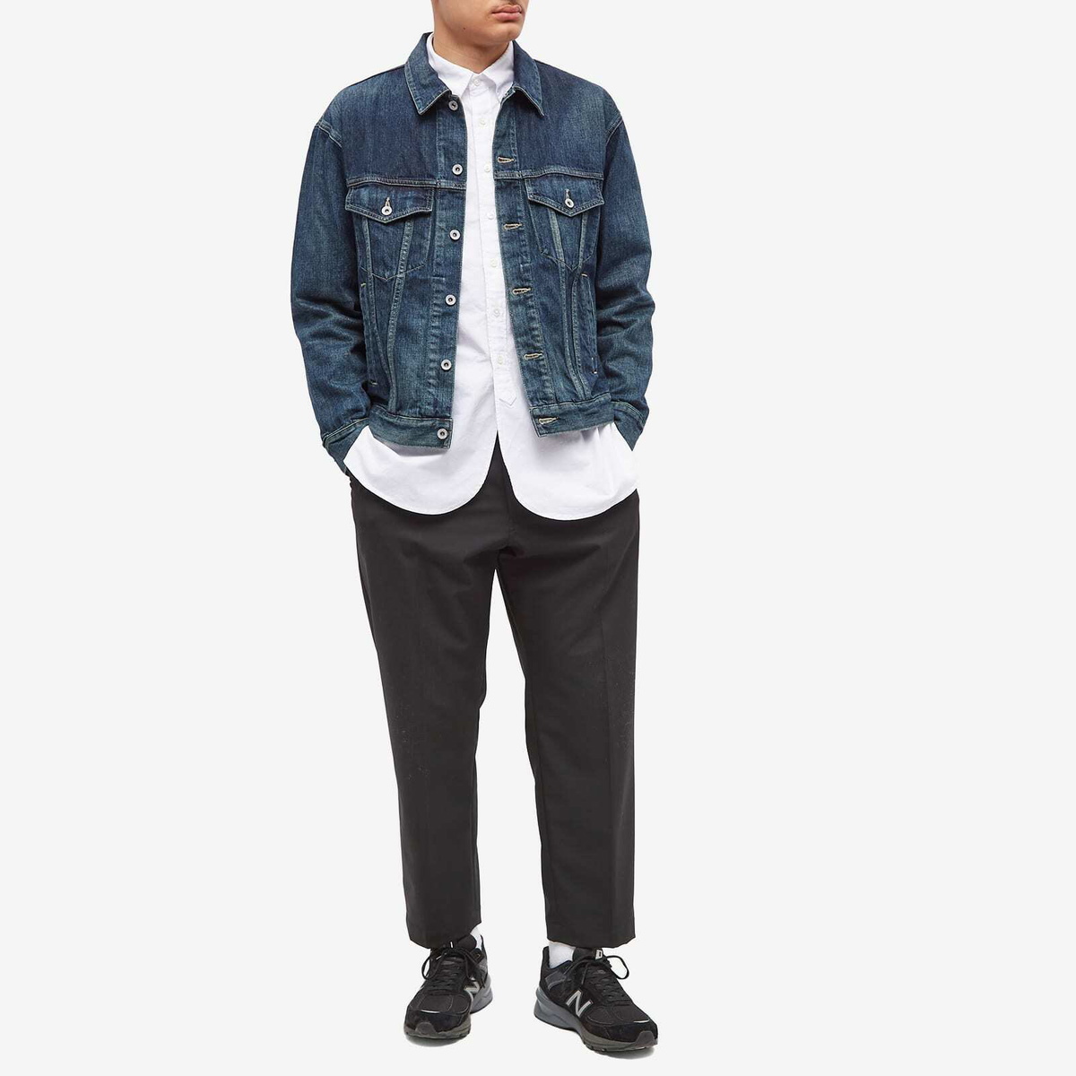 Neighborhood Men's Washed Denim Type-4 Jacket in Indigo