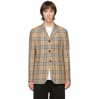 Burberry Beige Wool Tailored Blazer