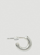 Triple Ridge Mini Hoop Earrings in Silver