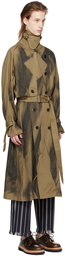 YOKE Brown Double-Breasted Trench Coat