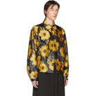 Dries Van Noten Yellow and Black Floral Vinkler Jacket