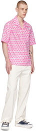 AMI Paris Pink & White Printed Shirt