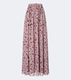 Markarian Morgaine floral chiffon maxi skirt