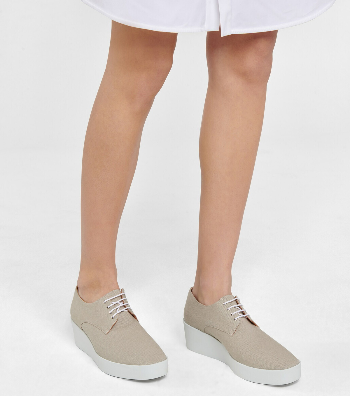 Clergerie - Lindsi platform canvas Derby shoes