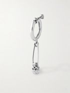 Alexander McQueen - Skull Silver-Tone Single Clip Hoop Earring