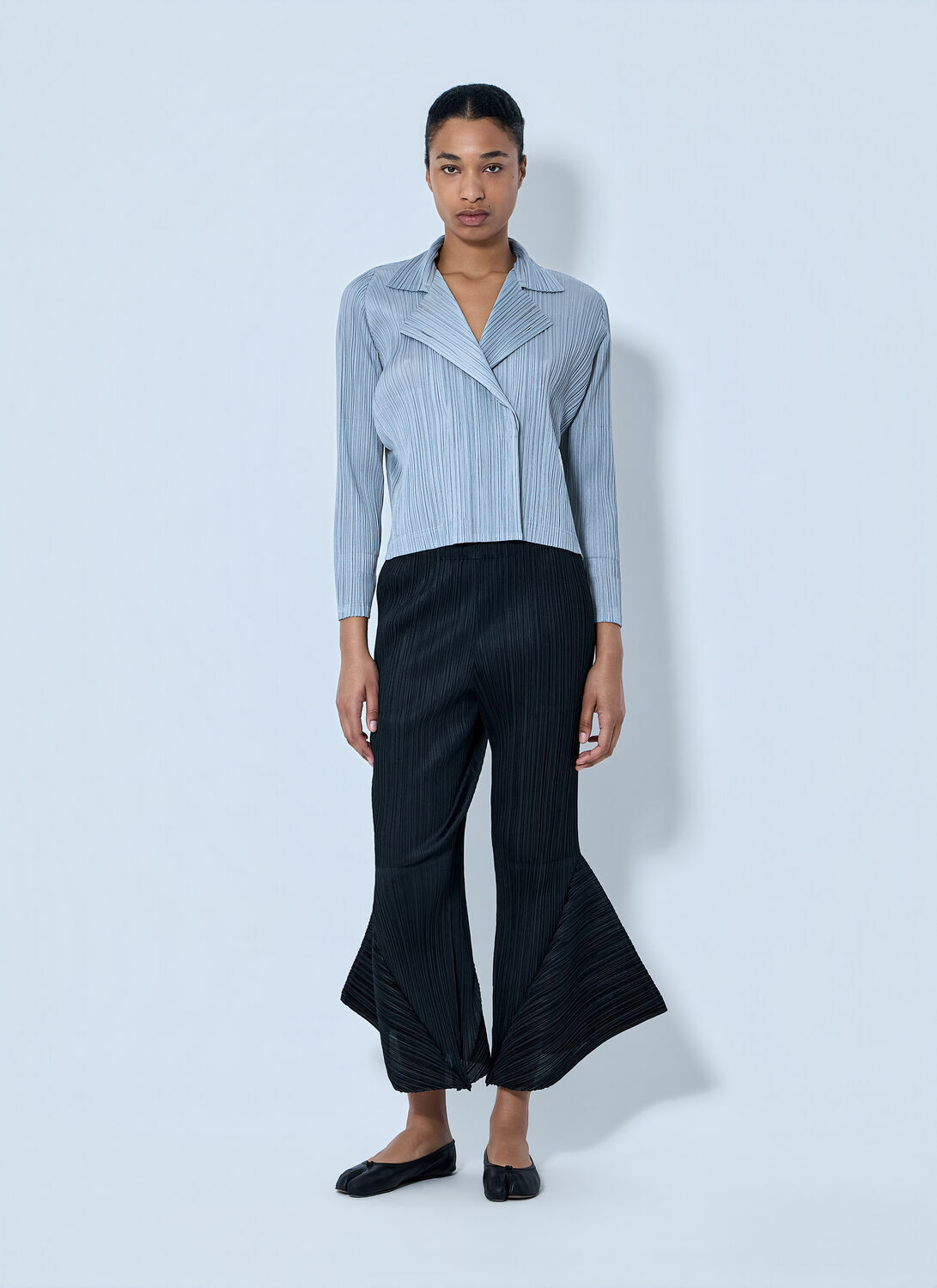 Pleats Please Issey Miyake Pleated Flare Trousers
