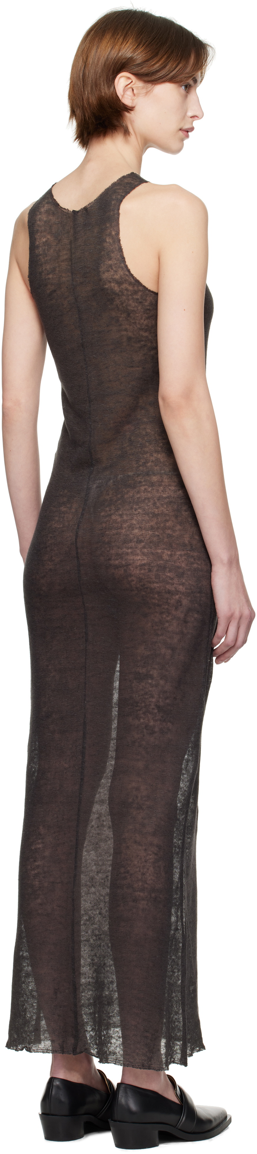 Gabriela Coll Garments Grey No.303 Maxi Dress
