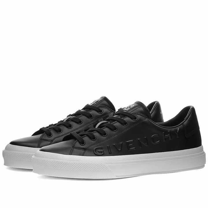 Photo: Givenchy Men's City Sport Logo Sneakers in Black