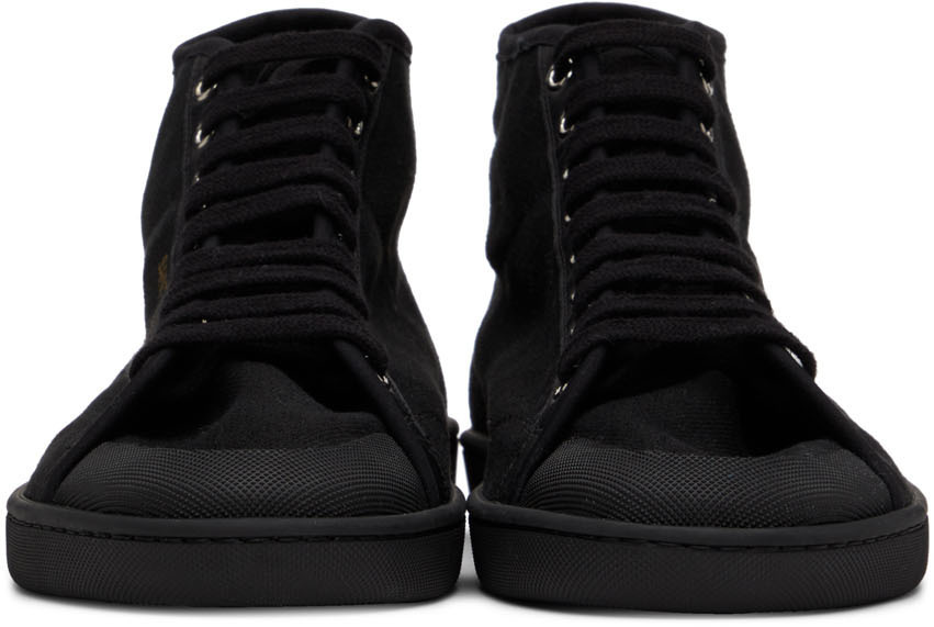 Saint Laurent Black Court Classic SL/39 Mid Sneakers Saint