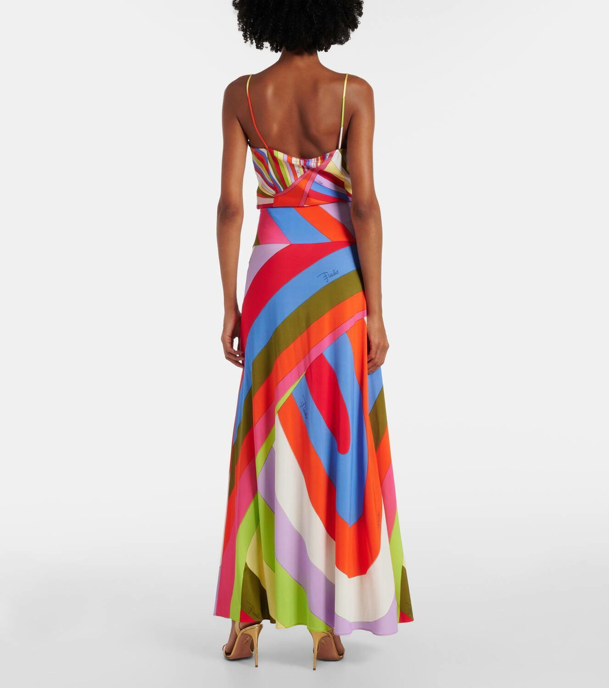 Pucci Iride jersey satin maxi skirt
