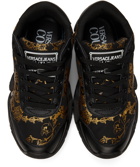 Versace Jeans Couture Black Baroque Logo Sneakers