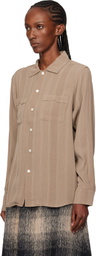 NEEDLES Beige Open Collar Shirt