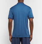 Adidas Sport - Contrast-Tipped Climalite Piqué Tennis Polo Shirt - Blue