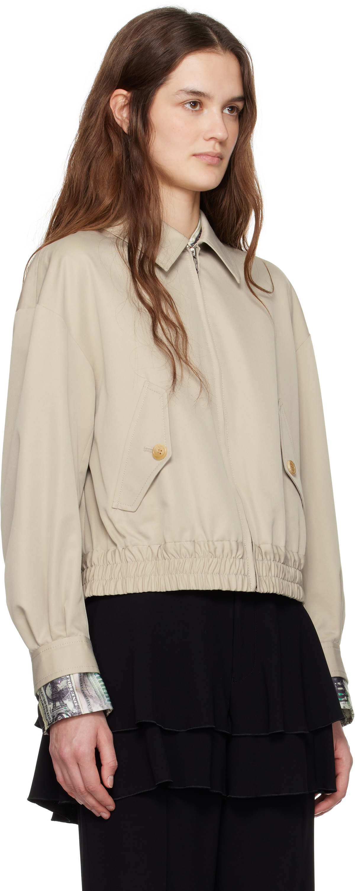 UNDERCOVER Taupe Bow Jacket