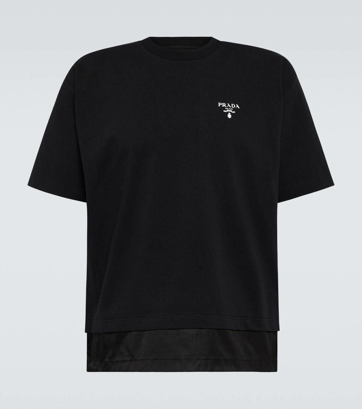 【PRADA】Cotton T shirt 24AW コットン Tシャツ 半袖 ロゴ 黒 Prada Cotton T-Shirt | Saks Fifth Avenue